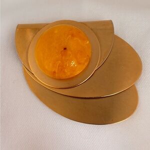 Mid-Century Modern Abstract Brutalist Brooch,